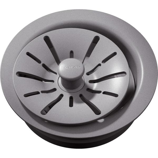 Elkay Quartz Perfect Drain 3-1/2" Flange, Removable Strainer, Greystone LKPDQD1GS